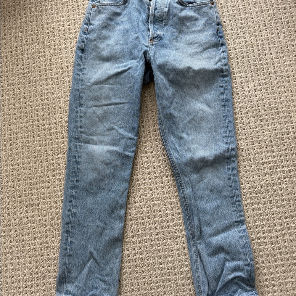 Agolde Riley High Rise Straight Crop Jeans - Picture 5 of 7